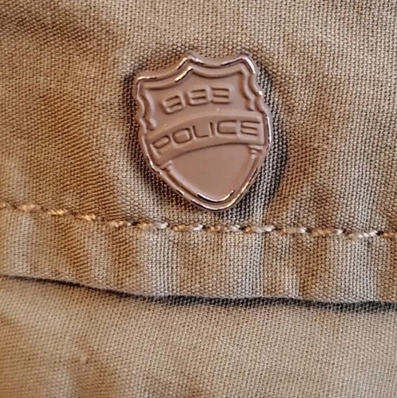 Police 883 KRIOS Shirt sand military chore utility work shortsleeve Mens 5 L - Picture 7 of 11